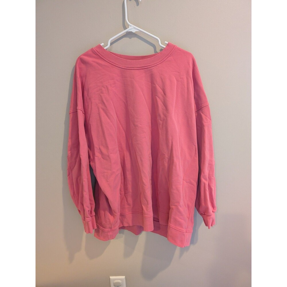 NWOT Lululemon Perfectly Oversized Crew Neck Sweatshirt Pink Pullover Casual